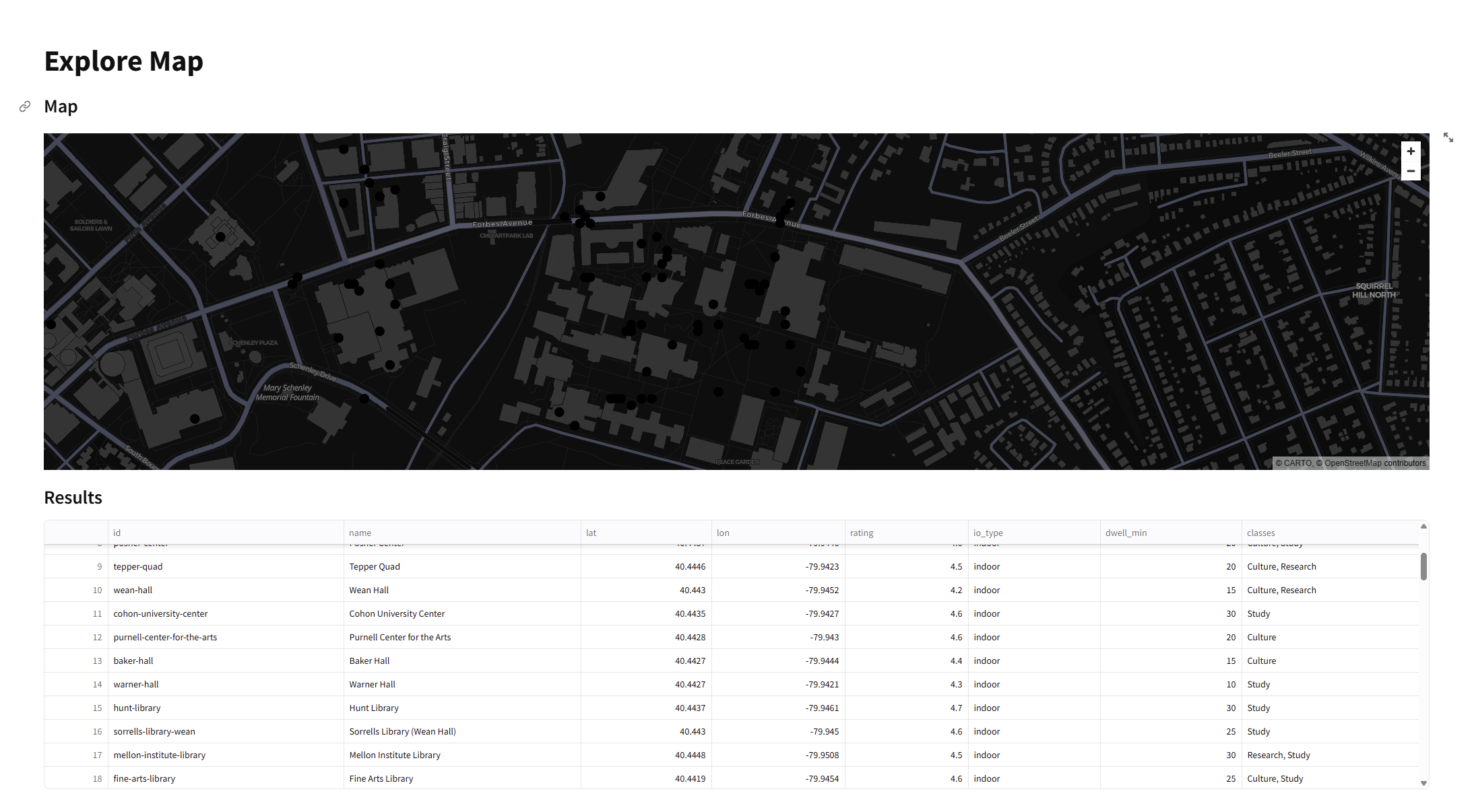 Tartan Explore - Calendar Integration